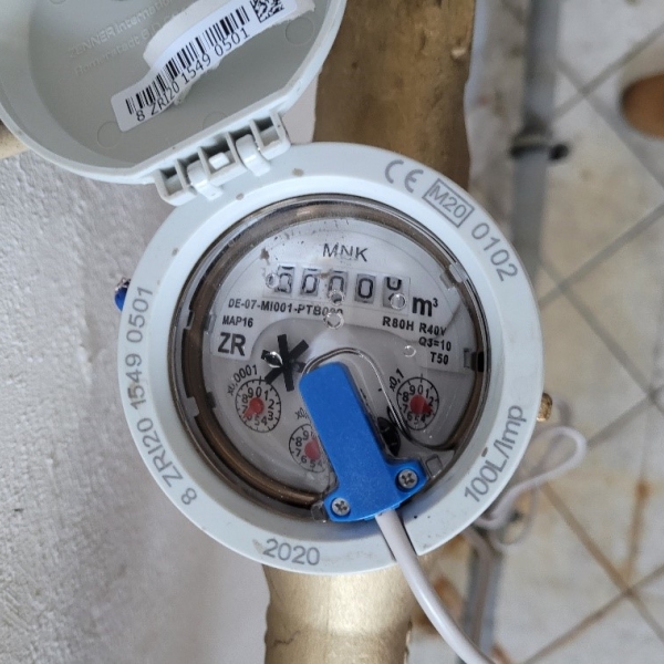Installed energy meter
